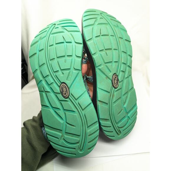 Chaco Sandals Womens 9 Teal-Green Classic Dagger Hiking Beach Gorpcore Coastal - Picture 4 of 8